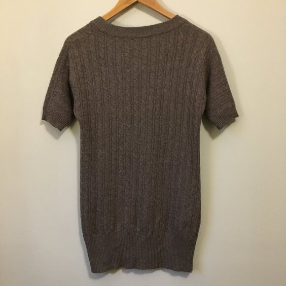 BCBGMaxAzria Wool Blend Short Sleeve Sweater Tee - Picture 2 of 14